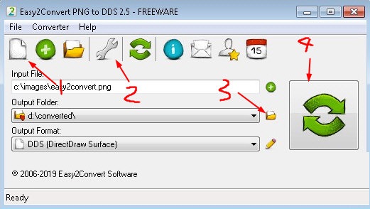 Easy2Convert PNG to DDS截图