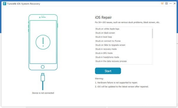 TunesKit iOS System Recovery截图