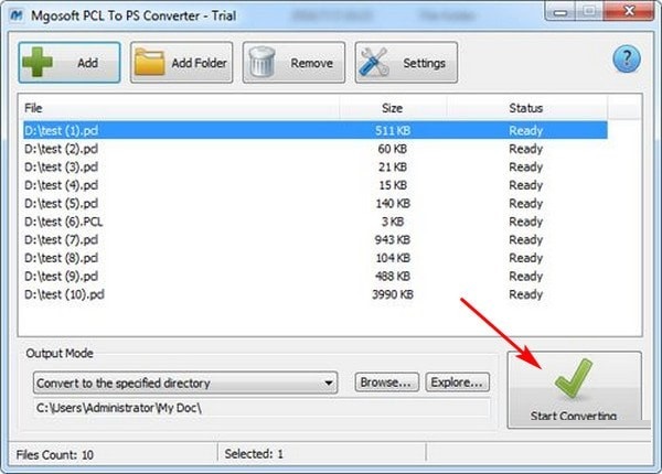 Mgosoft PCL To PS Converter截图