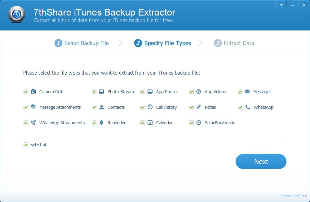 7thShare iTunes Backup Extractor截图