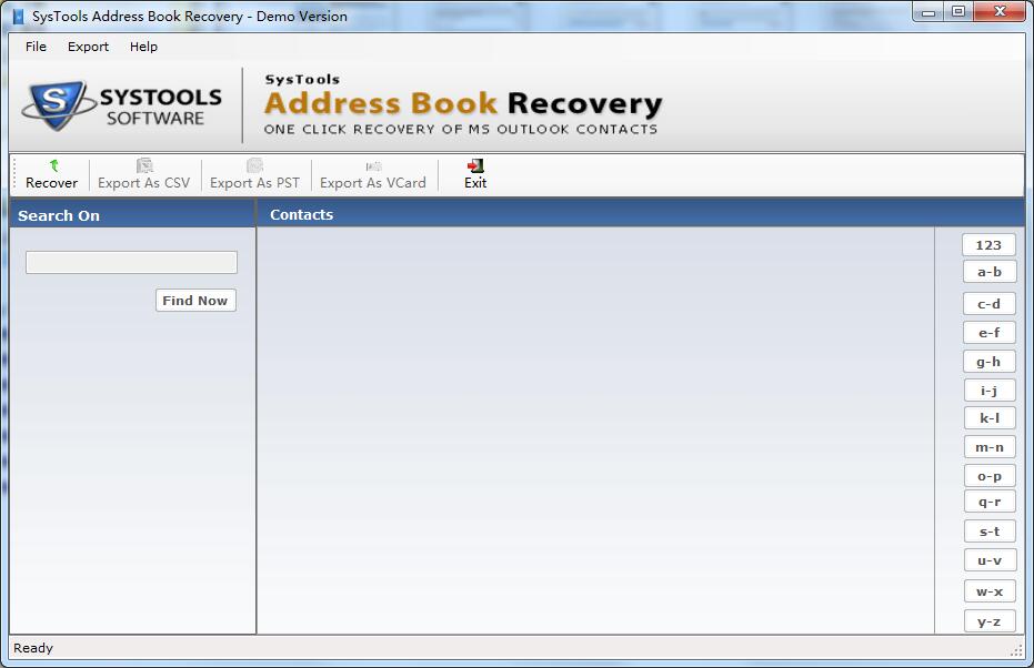 SysTools Address Book Recovery截图