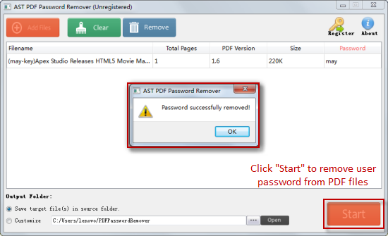 Jihosoft PDF Password Remover截图