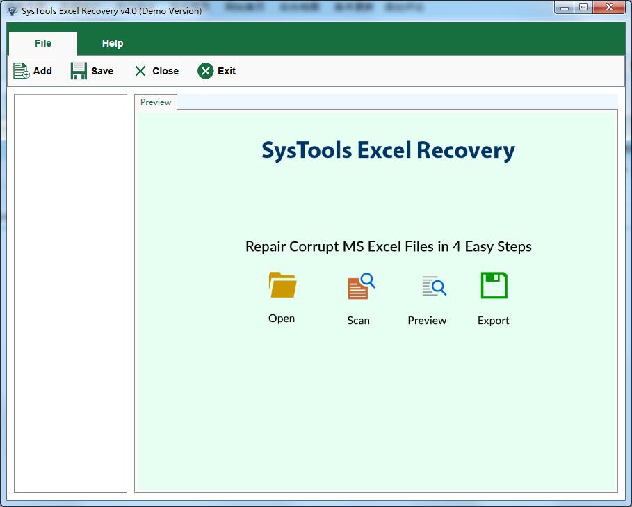 SysTools Excel Recovery截图