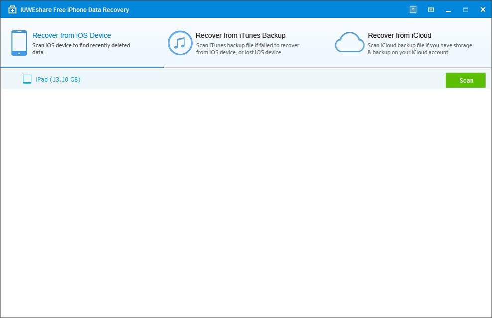 IUWEshare Free iPhone Data Recovery截图