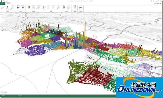 微软3D数据可视化插件for Excel 2013(GeoFlow)截图