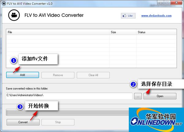 flv转avi格式转换器(FLV to AVI Video Converter)截图