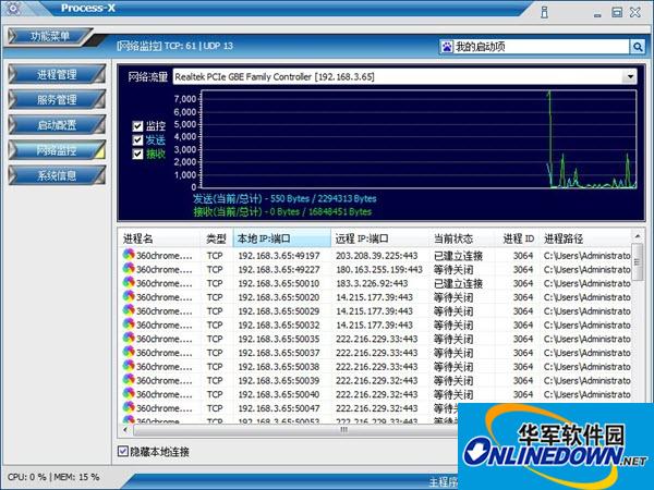 Process-X系统进程信息监控软件截图