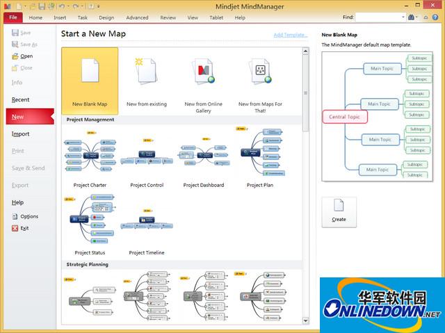 Mindjet Mind Manager信息管理截图