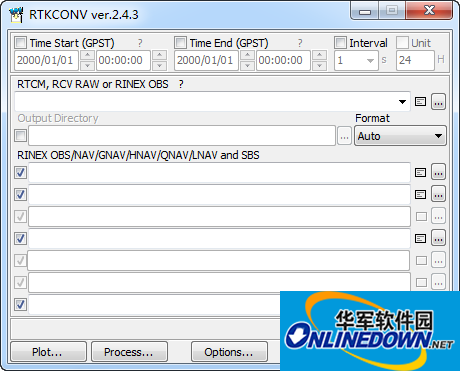 rinex转换器rtkconv截图