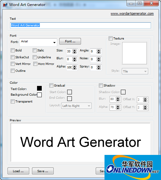 艺术字体生成器Word Art Generator截图