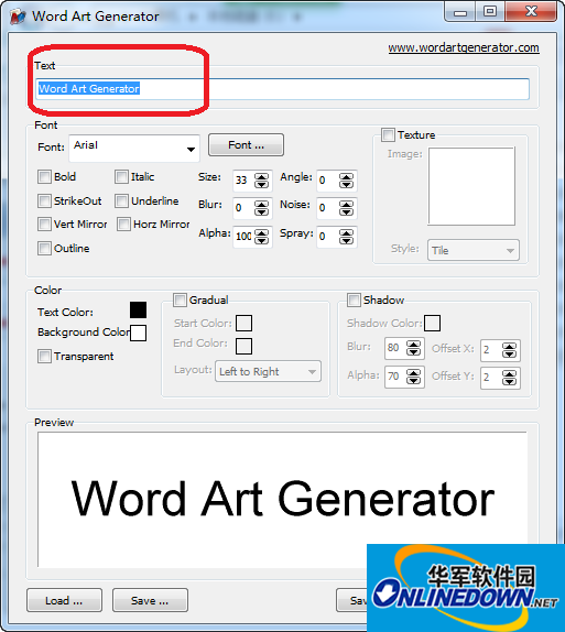 艺术字体生成器Word Art Generator截图