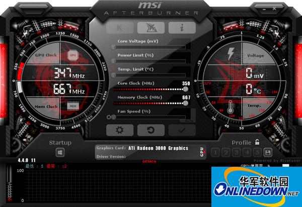 微星显卡超频工具(MSI Afterburner)截图