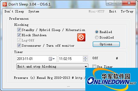 系统防关机软件 Dont Sleep截图