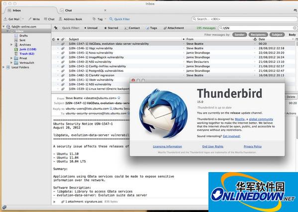 Thunderbird mac版截图