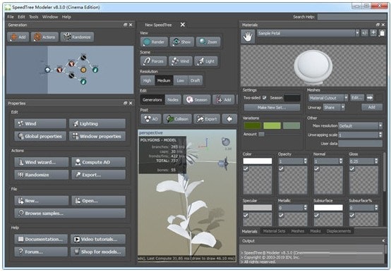 SpeedTree Modeler截图