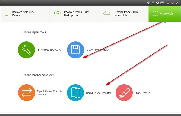 Tipard iOS Data Recovery截图