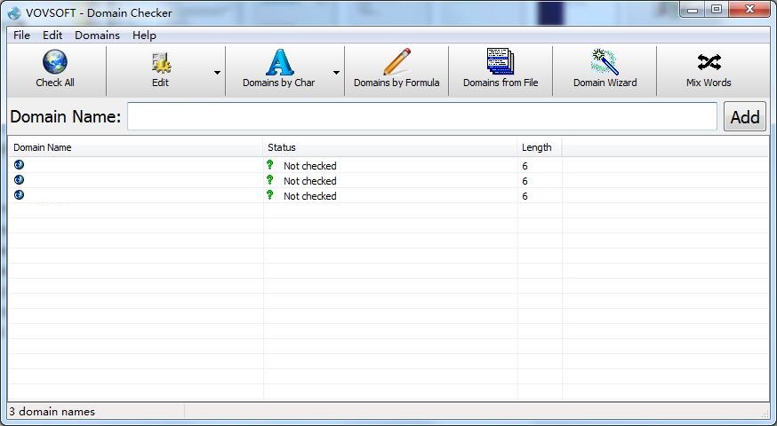 VovSoft Domain Checker截图