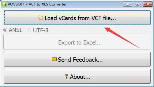 VCF to XLS Converter截图