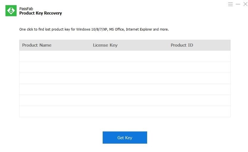 PassFab Product Key Recovery截图