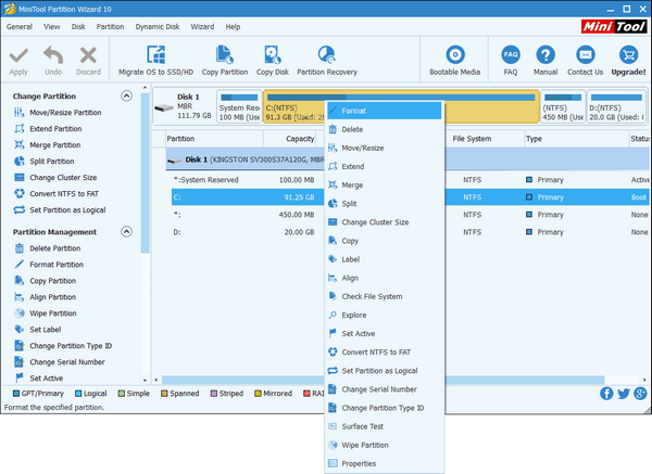 MiniTool Partition Wizard截图