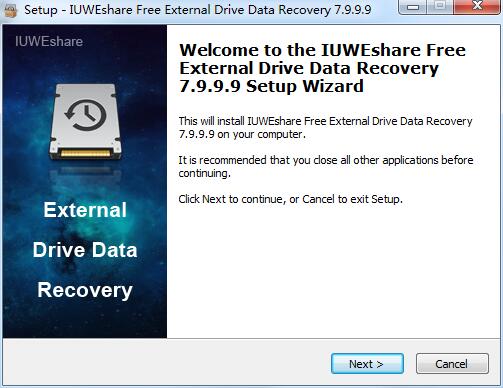 IUWEshare Free External Drive Data Recovery截图