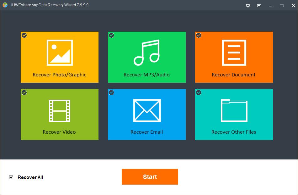 IUWEshare Any Data Recovery Wizard截图
