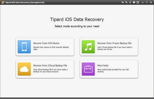 Tipard iOS Data Recovery截图