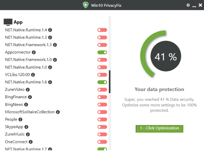 Win10PrivacyFix截图