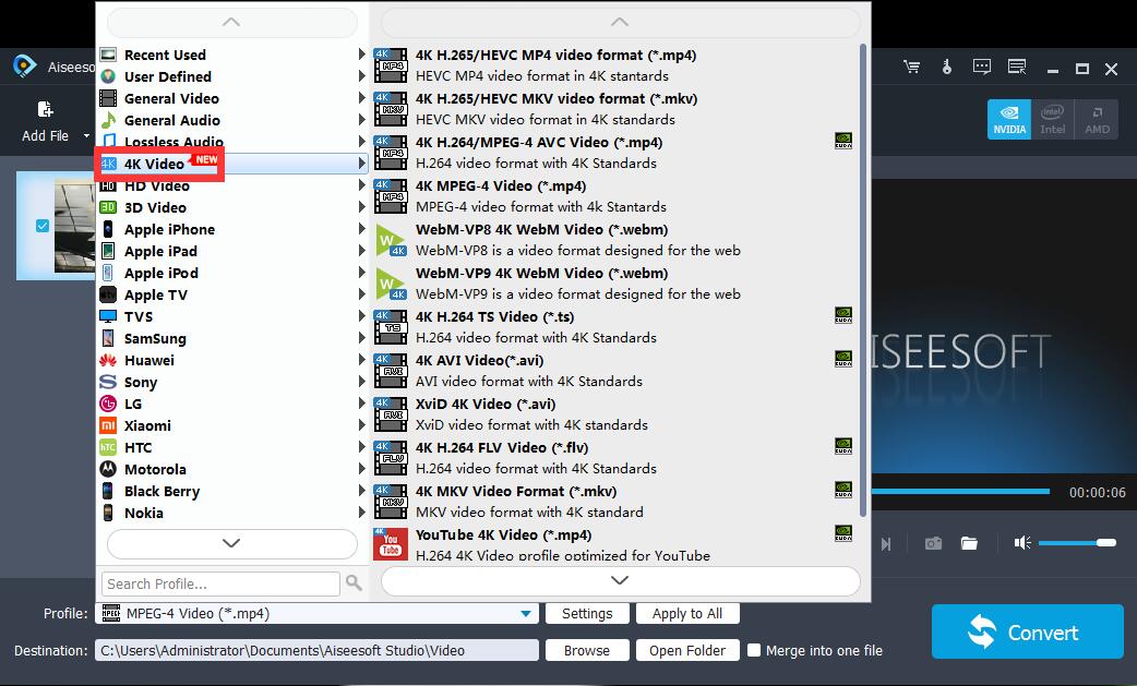 Aiseesoft 4K Converter截图