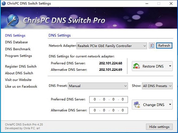 ChrisPC DNS Switch pro截图