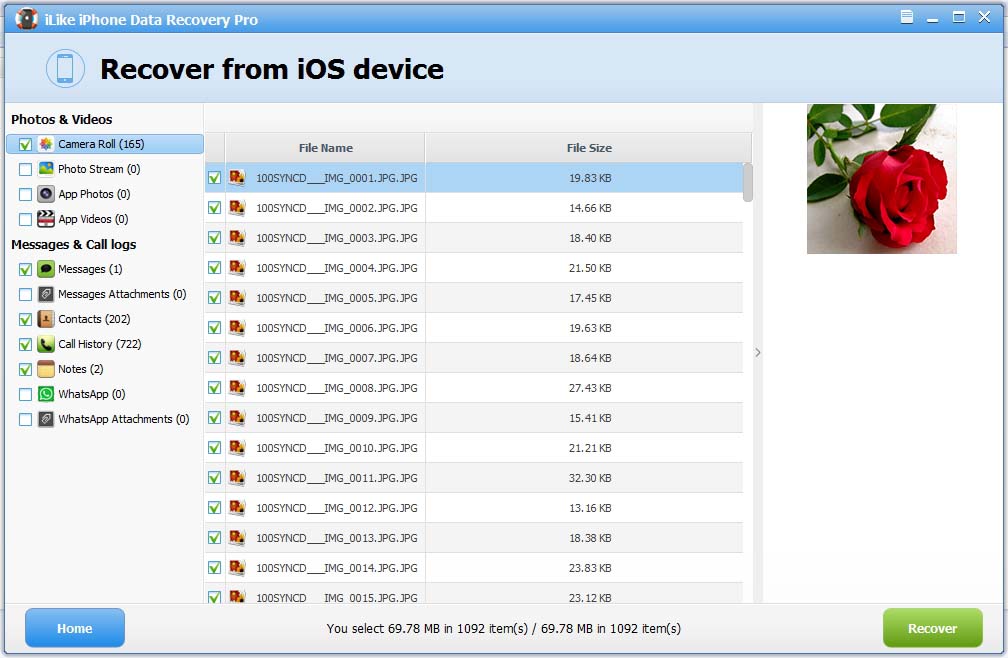 iLike iPhone Data Recovery Pro截图