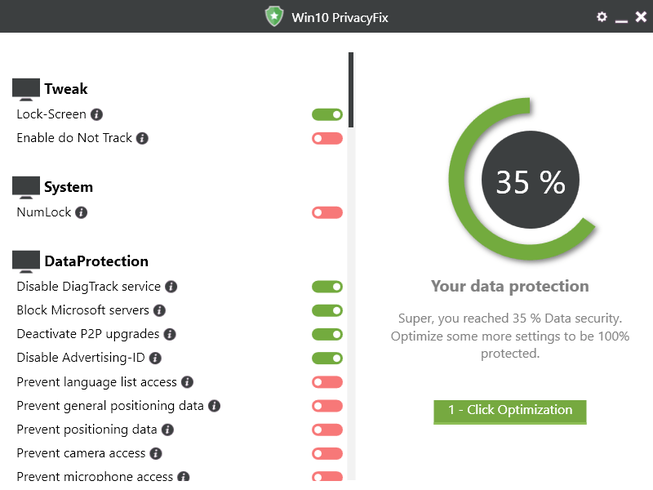 Win10PrivacyFix截图