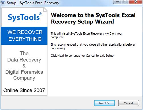 SysTools Excel Recovery截图