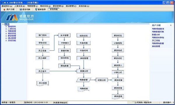 明歆M23人力资源管理软件截图