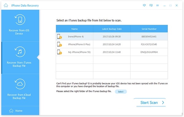 Apeaksoft iPhone Data Recovery截图