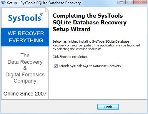 SysTools SQLite Database Recovery截图