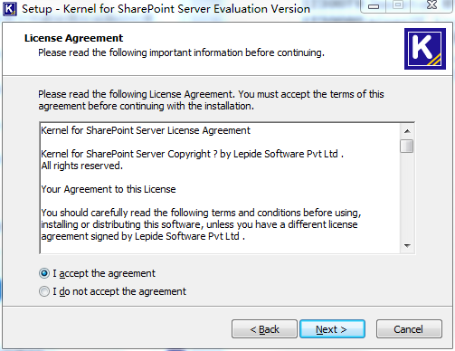 Kernel for SharePoint Server Recovery截图