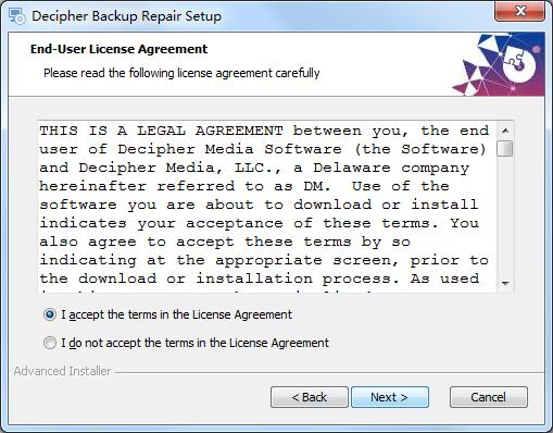 Decipher Backup Repair截图