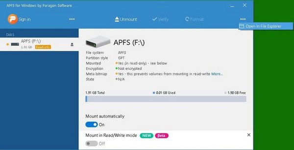 APFS for Windows截图