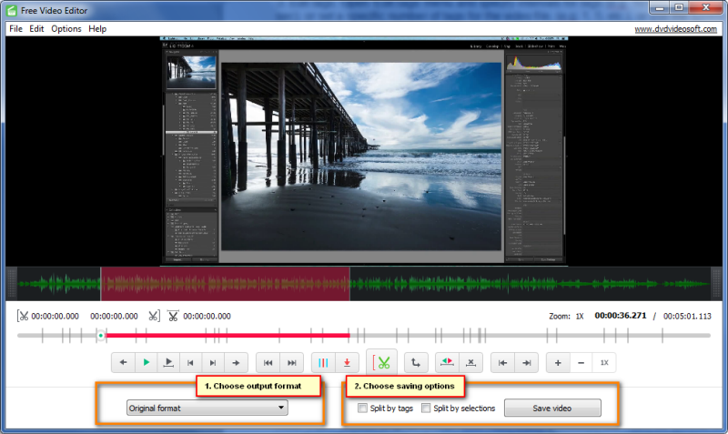 DVDVideoSoft Free Video Editor截图