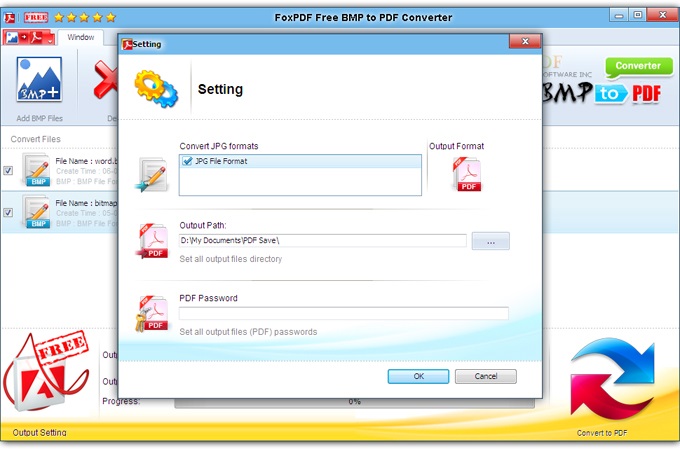 FoxPDF Free BMP to PDF Converter截图