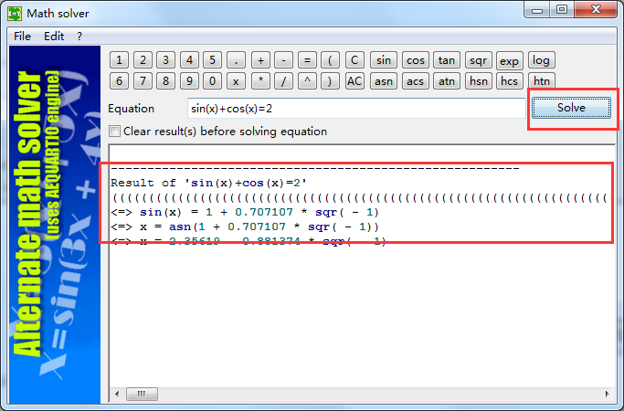 Alternate Math Solver截图