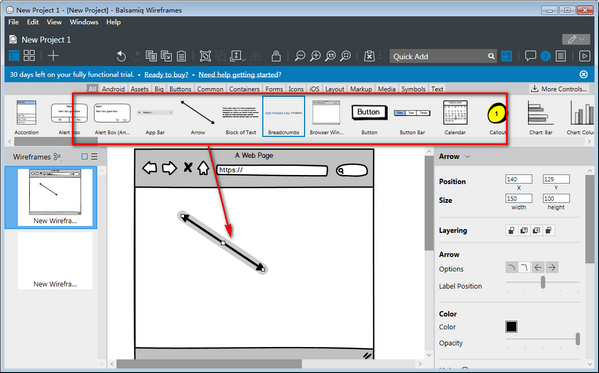 Balsamiq Wireframes截图