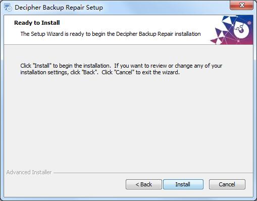 Decipher Backup Repair截图