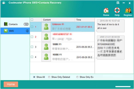 Coolmuster iPhone SMS+Contacts Recovery截图