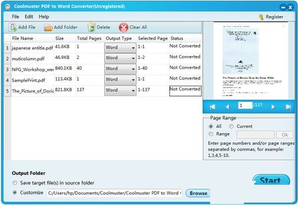 Coolmuster PDF to Word Converter截图