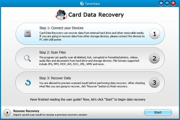 Tenorshare Card Data Recovery截图