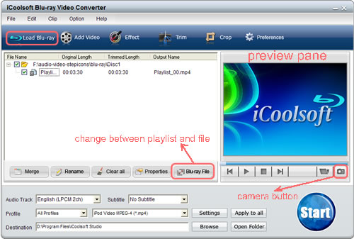 iCoolsoft Blu-ray Video Converter截图