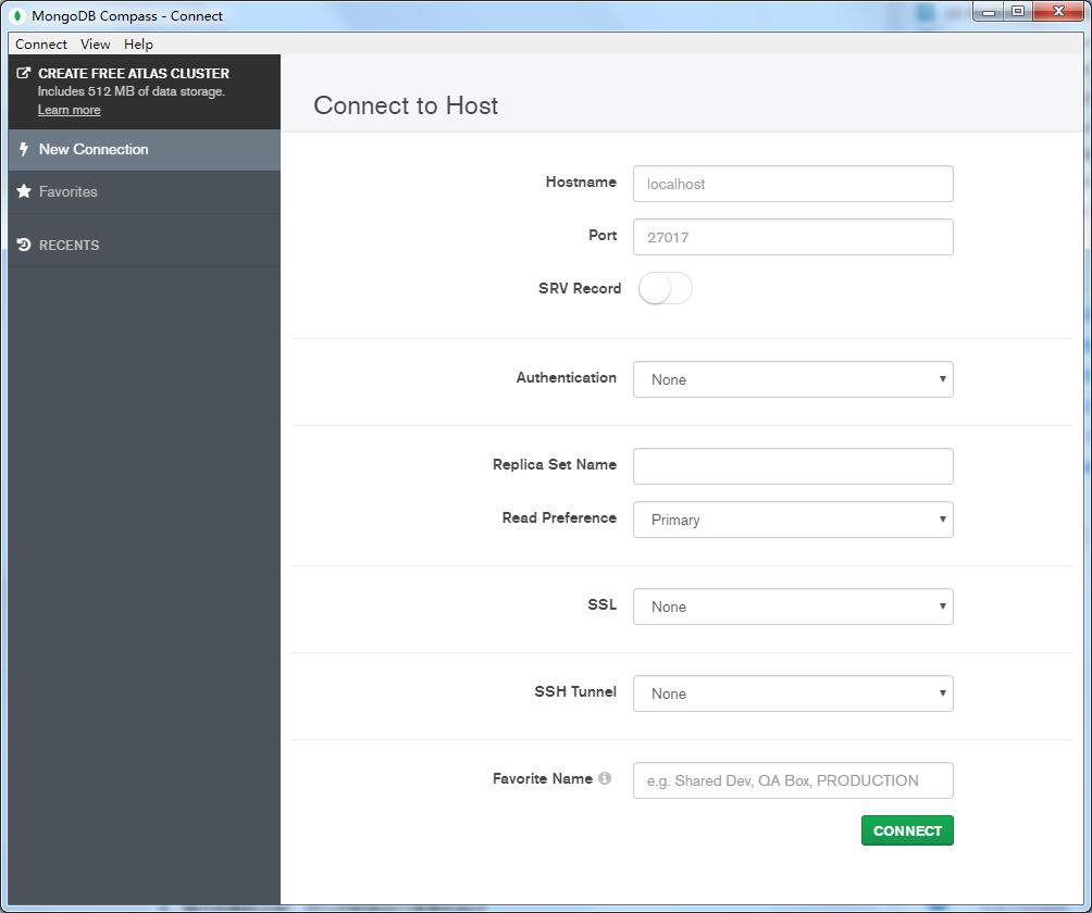 MongoDB Compass截图