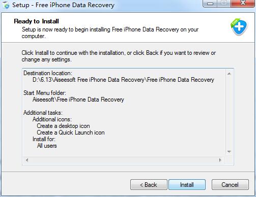 Aiseesoft Free iPhone Data Recovery截图